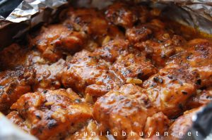 Spicy baked salmon