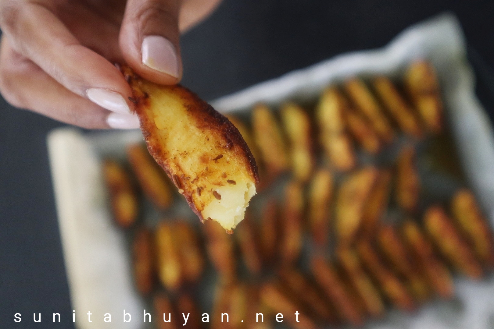 Baked cumin potato wedges Sunita s World life and food