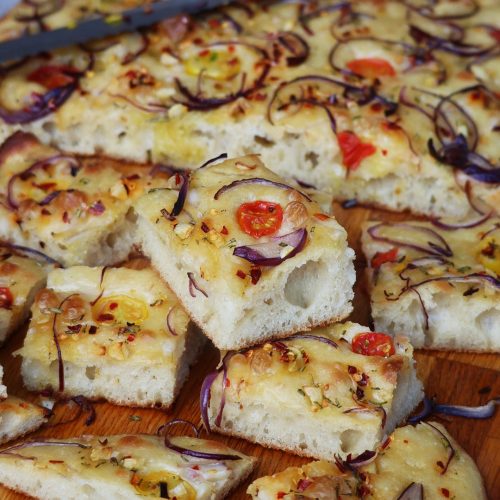 No knead focaccia bread