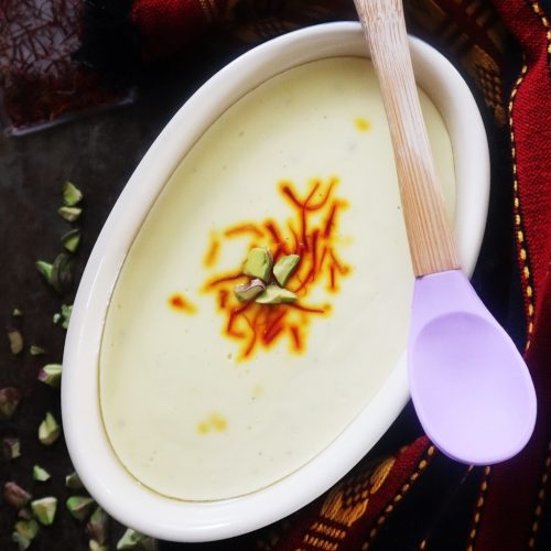 Baked saffron yogurt