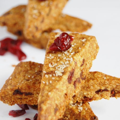 Whole wheat cranberry triangles
