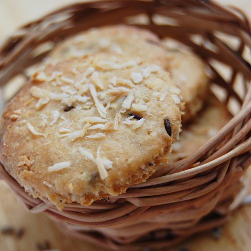 Coconut and cumin cookies