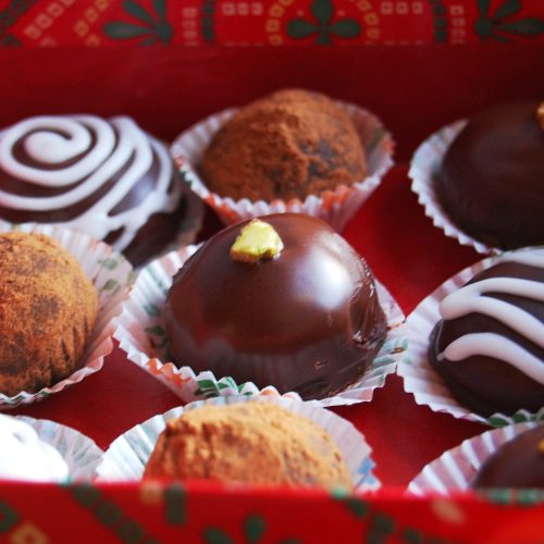 Nutella and dark chocolate truffles