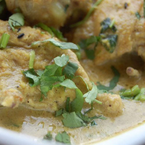 Oil-free chicken curry