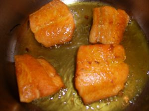 Salmon and potato curry